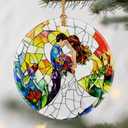 Couple Wedding Ornament, Christmas Ornaments: Christmas Tree Decorations, Holiday Decor, Stocking Stuffers, Gift Ideas, Wedding Gift, Gifts for Couple & Gifts for Newlywed