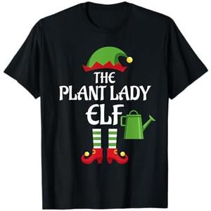 Plant Lady Elf Family Matching Group Christmas T-Shirt Size L