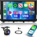 4G+128G Car Radio Stereo for Honda Civic 2016-2020, 9inch HD in-Cell Touch Screen/Android 15/Wireless CarPlay/Android Auto/GPS/WiFi/5.0Bluetooth/FM/RDS/SWC/AHD Backup Camera