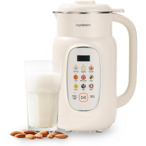Joydeem Nut Milk Maker Machine,Adjustable Temperature Control, 46oz Almond, Soy, Oat, Coconut Plant-Based Non-Dairy Beverage Blender with 12 Blades, Auto Clean, Boil Water, Timer, Keep Warm, White