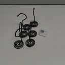 Shimeyao 6 Pack Christmas Stocking Holder Multi-use Black Stocking Hooks for Fireplace and Mantle Metal Hooks Garland Hanger for Hanging Garland Balls Fireplace Decoration Supplies