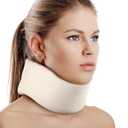 Soft Foam Neck Brace Universal Cervical Collar, Adjustable Neck Support Brace for Sleeping - Relieves Neck Pain and Spine Pressure, Neck Collar After Whiplash or Injury (3" Depth Collar, M) (Medium (Pack of 1))