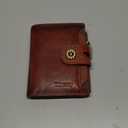 Wallet Women,RFID Blocking Leather Womens Wallet Bifold Compact Card Holder Small Wallet for Women with Removable ID Window Brown