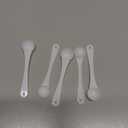 uxcell 30Pcs Teaspoon Micro Scoops 0.5g Mini Powder Scoops Mini Measuring Spoons for Measuring Cosmetics Powders Coffee, White