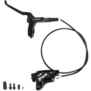 ZTZ 4-Piston Internal Routing Hydraulic Brake Set, Front 850mm and Rear 1600mm Hydraulic Disc Brake for eBike Mountain Bike,Pre-Bled Hydraulic Brake Kit with Mounting Adapter (Only Front)