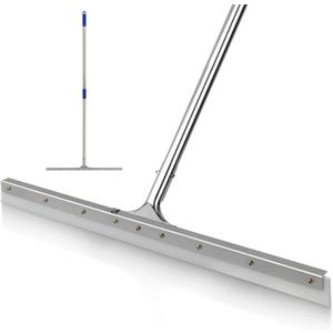 MHM AquaSlide PushPro  28-Inch Heavy Duty Squeegee for Concrete Floors & Wet Surfaces | Industrial Rubber Blade Water Removal Tool for Garages, Warehouses, Driveways & Commerical Use