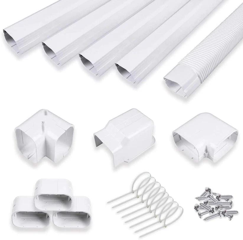 LyPrem® 5" 17Ft PVC Decorative Line Cover Kit for Ductless Mini Split Air Conditioners LyPrem® 5" 17Ft PVC Decorative Line Cover Kit for Ductless Mini Split Air Conditioners