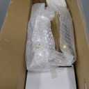 Liacere 175PCS White and Gold Plastic Plates - Gold Plate Include 50Plastic Plates, 25Forks, 25Spoons, 25Knives, 25Napkins, 25Champagne Flutes Plastic for Party & Wedding & Christmas & New Year