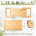 Defined Deco Over The Sink Cutting Board, Kitchen Sink Cover for Counter Space, Extra Large Expandable Cutting Board Over Sink, Natural Bamboo Cutting Boards with Juice Groove