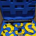 VEVOR Strut Spring Compressor Set, Macpherson Strut Spring Compressor Kit, Interchangeable Fork Strut Coil Extractor Remover Tool, with Yellow Protective Sleeve and Carrying Case (Blue)