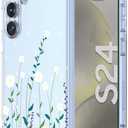 Case for Samsung S24 Plus Floral Transparent Soft TPU Phone Case Air Cushion Shockproof Bumper Protective Phone Cover for Samsung Galaxy S24 Plus,Fragrant Flower