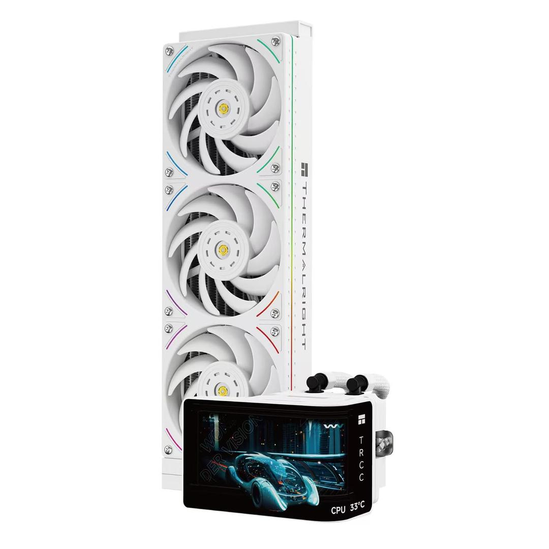 Thermalright Wonder Vision 360 UB ARGB CPU AIO Cooler,360mm Radiator, 2K 60HZ Curved Screen with 2400x1080 Resolution,for AM4/AM5,Intel LGA1851/1700,6.67in 3D Screen High Performance Pump