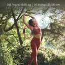 LIONSCOOL Pilates Ring Set  14" Anti-Deformation Magic Circle with Padded Handles, Mini Ball, Resistance Bands, Guide & Bag (Pink)