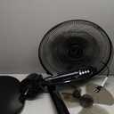 Amazon Basics 16" Pedestal Fan with Remote, Floor Fan, Standing Fan for Bedroom, Living Room, Office, with 3 Speeds, 3 Modes, Timer, Dual-Layered Blades, Adjustable Height, Tilt Head, 60W, Black