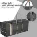 Extra Large Heavy Duty Moving Bags with Reinforced Zipper & Wide Handles, Moisture-Resistant Storage Bins Packing Cubes for Clothes, College Dorm, Travel, and Home Organization (Grey)