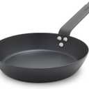 GreenPan x Bobby Flay 8" Carbon Steel Frying Pan Skillet, Pre-Seasoned Ready to Use, Nontoxic, PFAS-Free, Induction Compatible, High Heat & Oven Safe Durable Cookware, Cast Iron Alternative (Black)