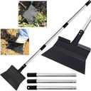 54 Inch Garden Cleaning Shovel Long Handle Heavy Duty, Multifunctional Garden Shovel, Floor Scraper for Cleaning with Adjustable Stainless Steel Handle, Flat Shovel for Weeding, Digging, Snow Removal