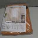 Linen Blended Sheer Curtains & Drapes - 72 Inches 2 Panels Set | Light Filtering & Semi-Sheer Privacy Protection, Grommet Top, Fits Living Room and Bedroom, 54 Inches Wide, Burnt Orange