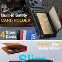 Oneagle Wallet for iPhone 17 Pro Case with Card Holder(4-5 Cards) [RFID Blocking] [Screen Protector] Full Camera Protection Case with Kickstand 15FT Shockproof Heavy Duty Phone Case for iPhone 17 Pro