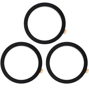 TENOC Universal Metal Ring Sticker for Magnetic Charger Compatible with iPhone/Samsung/Android All Cellphones, Magnetic Mount/Phone Holder Conversion Accessories, 3Pcs, Black