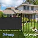 Bynbbur 4' x 25' Black Privacy Fence Screen Net Fencing 90% Privacy Blockage Windscreen Mesh Shade Cover with Copper Grommet for Patio Backyard Garden Swimming Pool, Zip Ties Included
