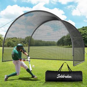 13FT Compact Backyard Baseball & Softball Batting Cage – Portable Batting Net with Sturdy Frame & Carry Bag, Ideal for Kids & Family Practice, 13 x 10 x 8 ft
