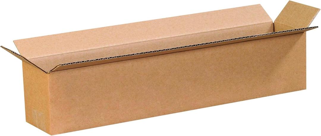 PARTNERS BRAND 20x4x4 Long Corrugated Boxes, Long, 20L x 4W x 4H, Pack of 25 | Shipping, Packaging, Moving, Storage Box for Home or Business, Strong Wholesale Bulk Boxes