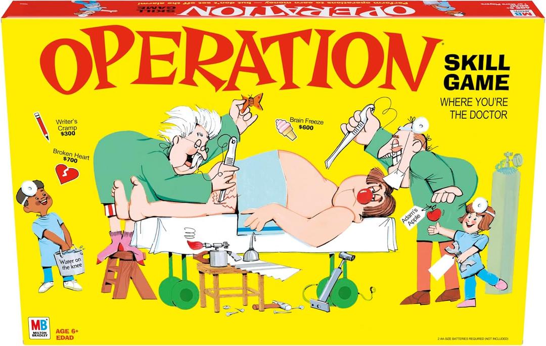 Hasbro Gaming Operation Electronic Board Game, Family Games for Kids Ages 6+, Kids Board Games for 1+ Players, Funny Games for Kids, Easter Gifts for Boys and Girls