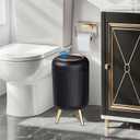 Bathroom Trash Can Automatic Touchless3 Gallon Smart Motion Sensor Trash Bin with LidPlastic Black Garbage Can Wastebaskets with Removable Legs for Kitchen, Office, Toilet, Bedroom