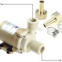 bayite BYT-7A015 DC 12V Solar Hot Water Heater Circulation Pump with DC Power Supply Adapter Low Noise 3M Head 8LPM 2.1GPM