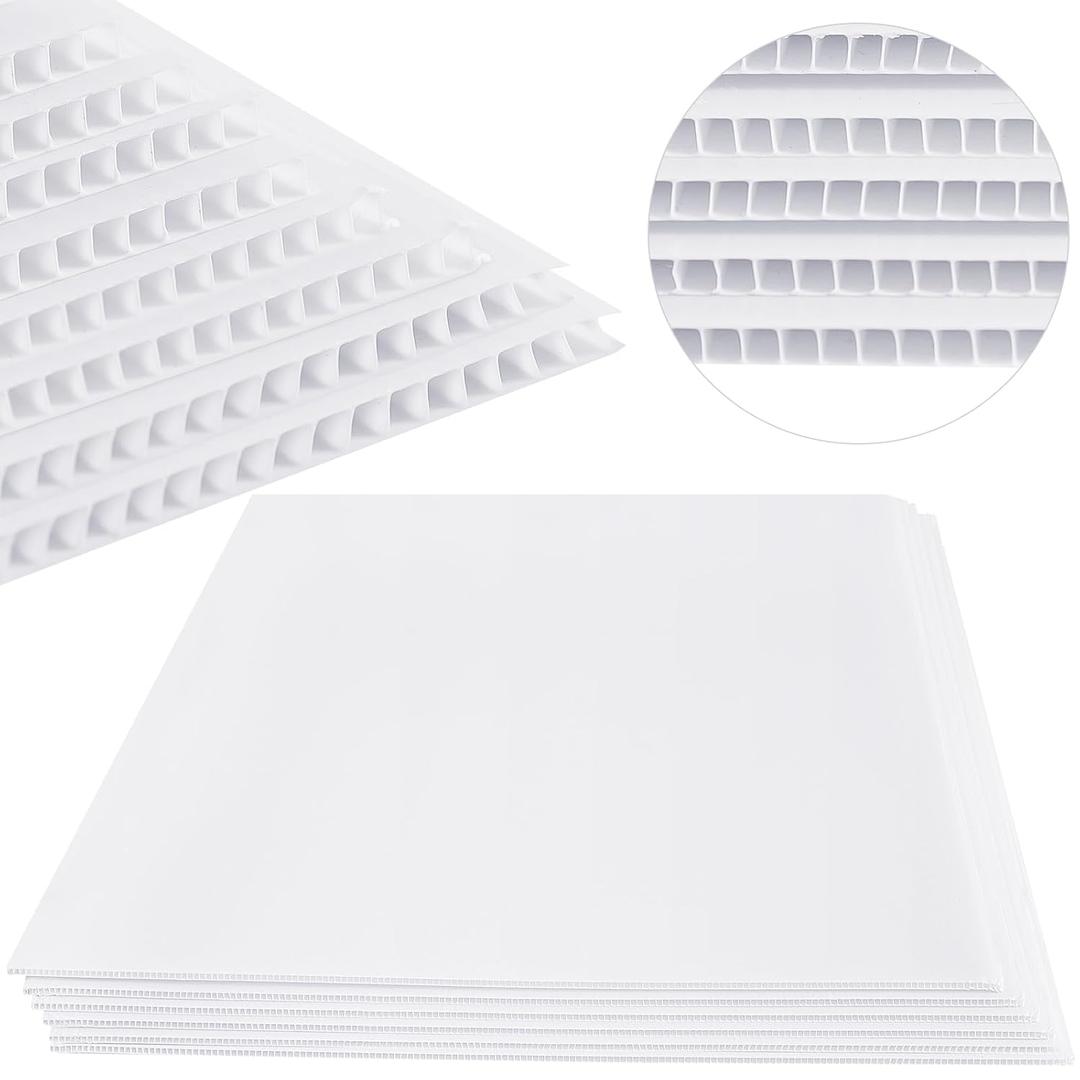 Patelai 6 Pcs 24 x 36 Inches Corrugated Plastic Sheet Corrugated Poster Board 4mm Thick Waterproof Blank Board Sheets Plastic Yard Sign for Garage and Estate Sale, Indoor and Outdoor Use (White)