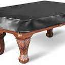Heavy Duty Leatherette Billiard Pool Table Cover,Waterproof&Tearproof Cover for Pool Table,7/8/9 Foot Fitted(7FT/Black)
