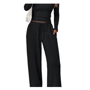 Trendy Queen Womens Two 2 Piece Matching Lounge Sets 2025 Early Fall Fashion Must Haves Y2K Workout Gym Clothes Comfy Airport Travel Vacation Luxury Outfits Sweatsuit Winter Clothing,M