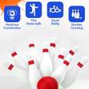 Phobby Kids Bowling Set with 10 Soft Foam Bowling Pins & 2 Balls, Indoor Outdoor Bowling Toys for Toddlers 3-8 Years Old, Medium, Small