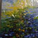 Modern Canvas Wall Art Decorations Green Abstract Wall Art Prints 24" X 48"