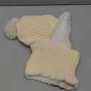 Womens Hooded Winter Knitted Hat Ear Protection Fluffy Face Mask Neck Integrated Warmth Cover Cap (Beige)