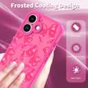 OOK Phone Case Design for iPhone 17 Case, Compatible with MagSafe, Cute Bows Design Frosted Shockproof for Women Girls Magnetic Phone Cover - Hot Pink Bow