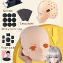 Kigurumi Mask - DIY Animegao Kigurumi Mask with Locking Buckle, Polishing Tools, 3/4 Full-Head Mask for Cosplay Costume