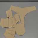 SHARICCA Women No Show Seamless Underwear Thong Invisible Soft Panties Multi Pack, S