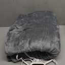 Mia&Coco Electric Blanket Twin - 62"x84" Flannel Heated Blanket,10 Heat Levels, 10-Hour Auto-Off, Fast Heating, Overheat Protection, Machine Washable, Soft Heating Blanket for Home and Office (Gray) (Grey)