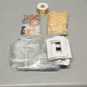 12 Pack Small Christmas PVC Clear Gift Bags with Handles Christmas Gift Bags 12 Cards 1 Ribbon 1 Bag of Raffia Fill Paper for Xmas Gifts Wrapping Holiday Party Favor, 7 x 6.3 x 3.15''(Golden)