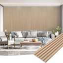 Art3dwallpanels Wood Slat Wall Paneling, 104'' x 6.7'' WPC Soundproof 3D Wall Panels for Interior Wall Decor, 8 Pack Fluted Textured Panel Wall Slats, Oak