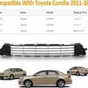 Front Bumper Grille 2011 2012 2013 Compatible With Toyota Corolla Sedan (Base CE LE S L XRS) Front Grill Front Bumper Cover Lower Grill Center