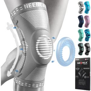 NEENCA Professional Knee Brace for Women/Men, Knee Support with Patella Pad & Side Stabilizers, Compression Knee Sleeve for Knee Joint Pain, Meniscus Tear, ACL, PCL, Runner, Workout - FSA/HSA Approved, Medium
