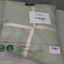 JELLYMONI Duvet Cover Twin Size - Washed Cotton Comforter Cover with Linen-Like Texture, Breathable & Soft Bedding for Modern Home,Guest Room and Everyday Use,Mint Green 1 Duvet Cover & 1 Pillowcase (Twin(68"90"))