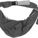 Pet Sling Carrier, Puppy Carrier Purse, Pet Sling Bag, Foldable Dog Sling Carrier Bag with Adjustable Strap, Travel Safety Harness for Small Dogs Cats , Dark Gray