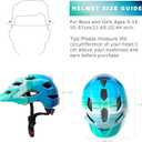 OnBros Kids Bike Helmet - Bike Helmets for 5-14 Boys or Girls with Visor, Children Bicycle Helmet for Skateboard Mountain Scooter Road Cycling, Lightweight and Adjustable 50-57CM