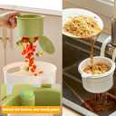 Hanging Food Waste Catcher for Sink, Kitchen Sink Strainer Basket, Self-Cleaning Kitchen Sink Food Waste Catcher Faucet Hanging, for Home Kitchen Garbage Leftovers (Yellow)