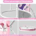 Portable Bathtub, Foldable Bathtub for Kids, Boys and Girls, Therapy Tub for Shower Stall Bathroom Fold Up Japanese Soaking Hot SPA Bath Tub, Outside Ice Bath 21.65''x23.62''(Ocean World Pink)