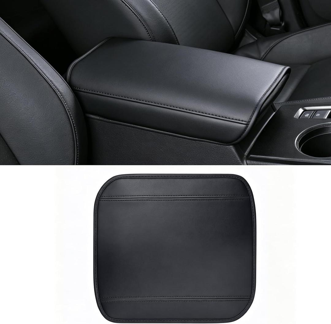 7F Arm Rest Cover Compatible with Tesla Model 3 Highland and Model Y Juniper, Car Console Covers Accessories, Black